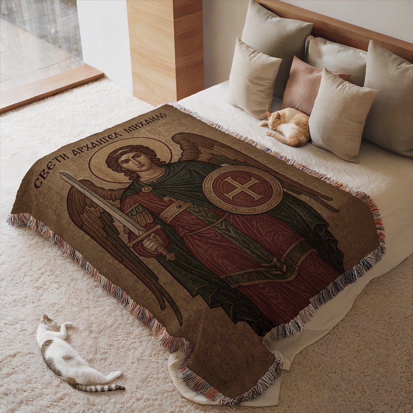 Saint Michael the Archangel Icon Blanket