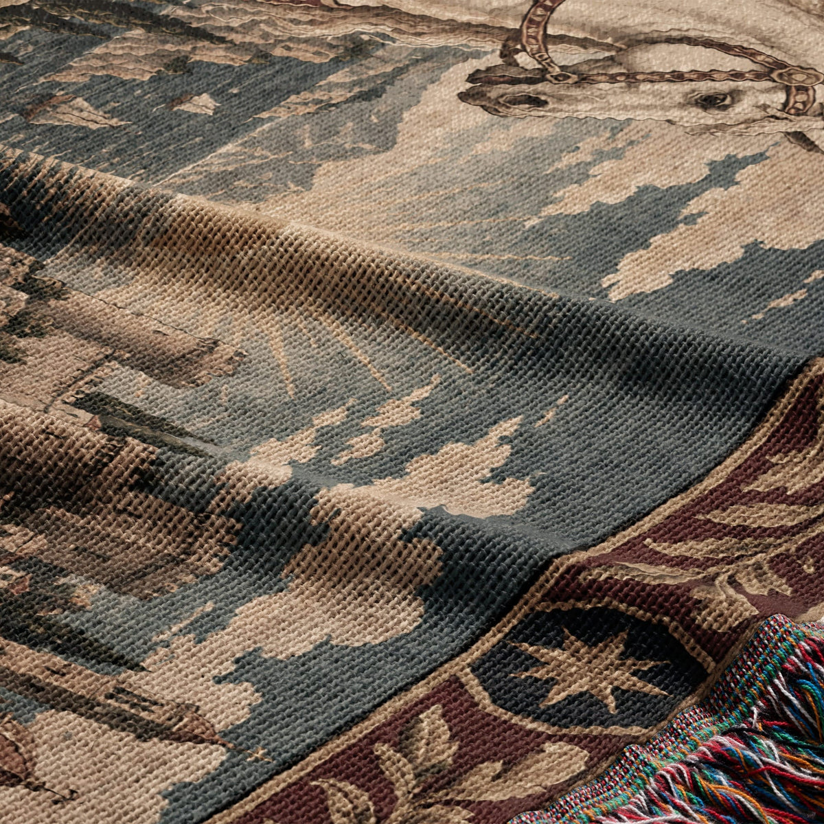 CalmNestStyle Saint George Sunset Over the Sea jacquard woven blanket