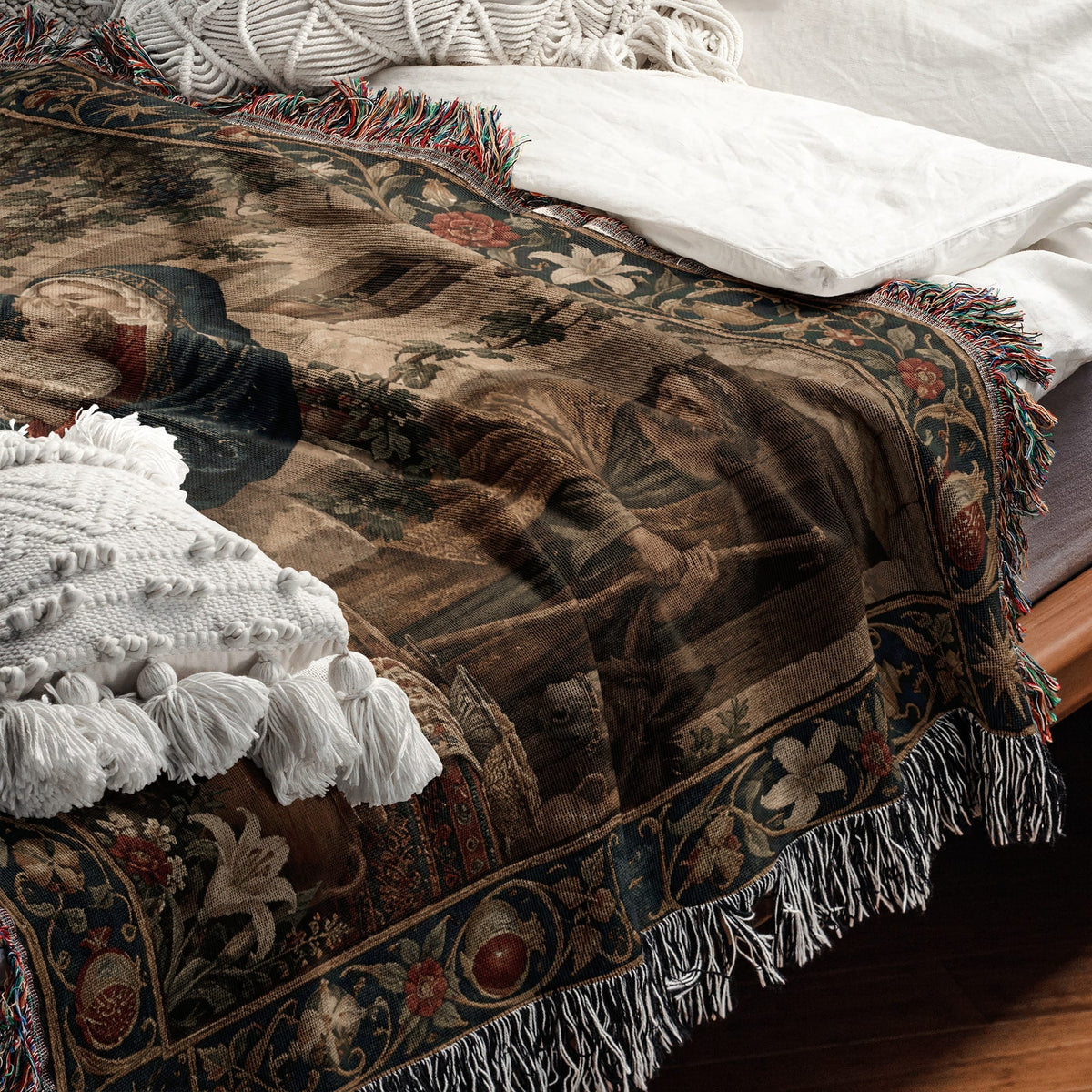 CalmNestStyle The Adoration of the Magi jacquard woven blanket