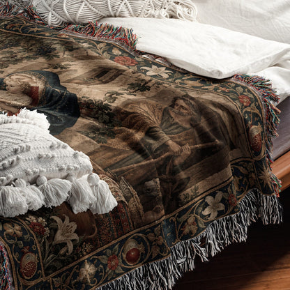 CalmNestStyle The Adoration of the Magi jacquard woven blanket