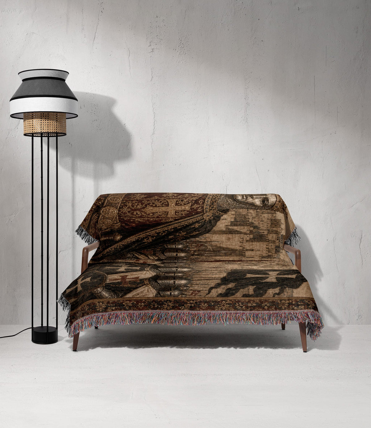 CalmNestStyle Baldwin IV with Templars and Hospitallers jacquard woven blanket