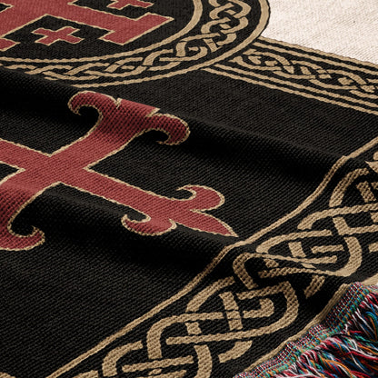MyDesigns Military Orders Tapestry Blanket – Order of Christ, Alcantara, Calatrava & Santiago Woven Throw jacquard woven blanket