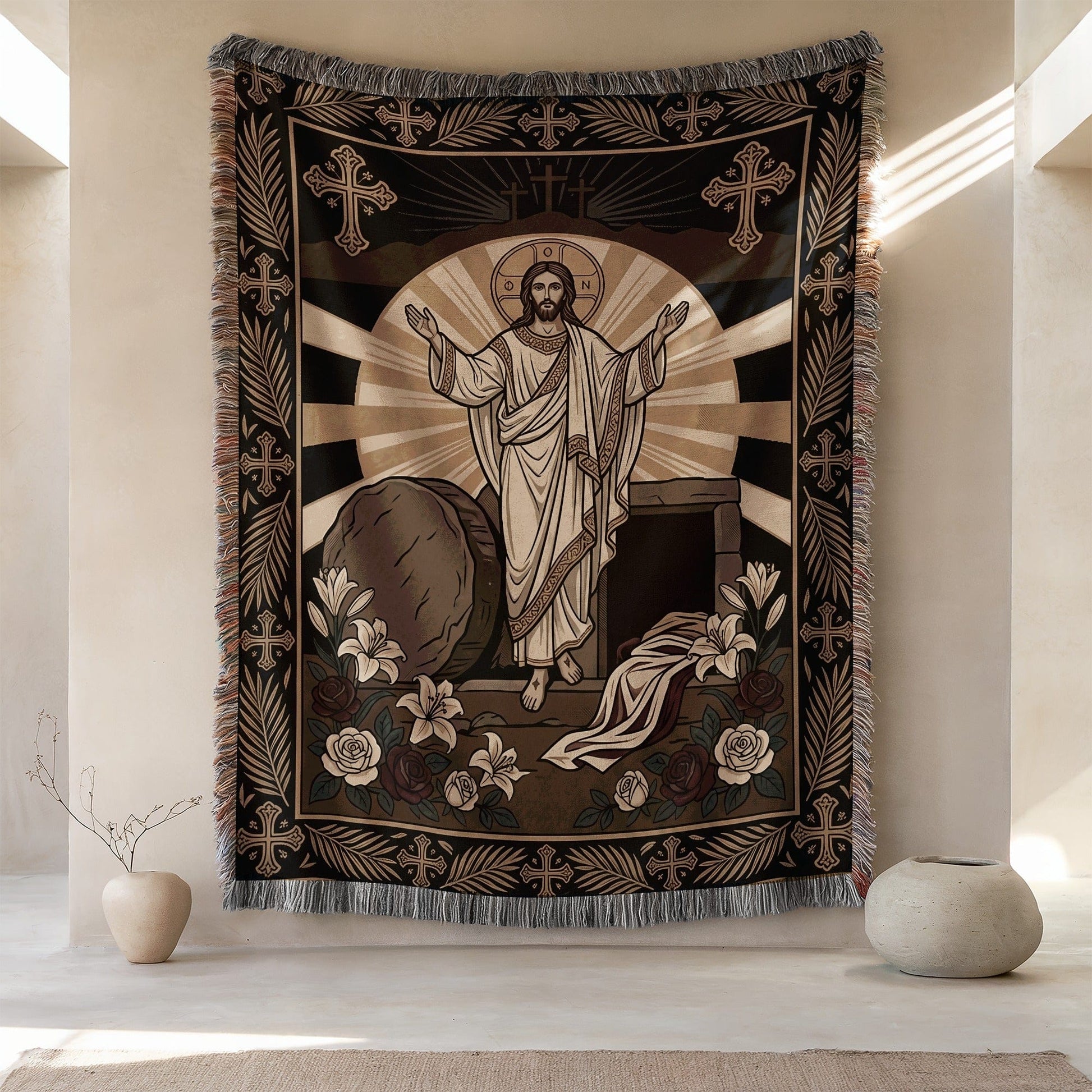 Resurrection of Jesus Tapestry Wall Hanging Decor