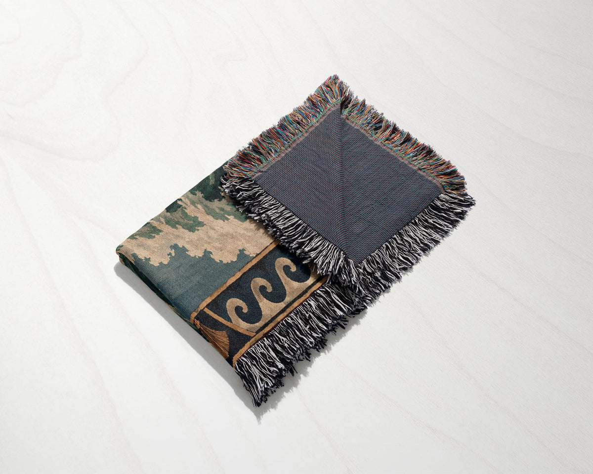 CalmNestStyle Moses and the Exodus Crossing jacquard woven blanket