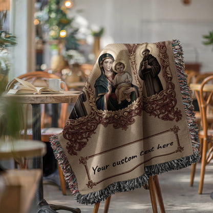 Custom Religious Design Throw Blanket for Home Decor