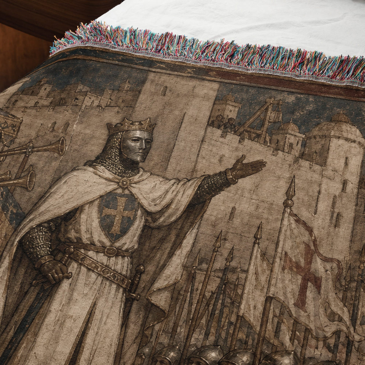 CalmNestStyle Baldwin IV Before the Walls jacquard woven blanket