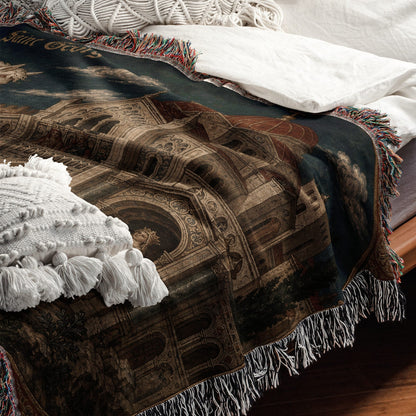 CalmNestStyle Saint George Before the Church jacquard woven blanket