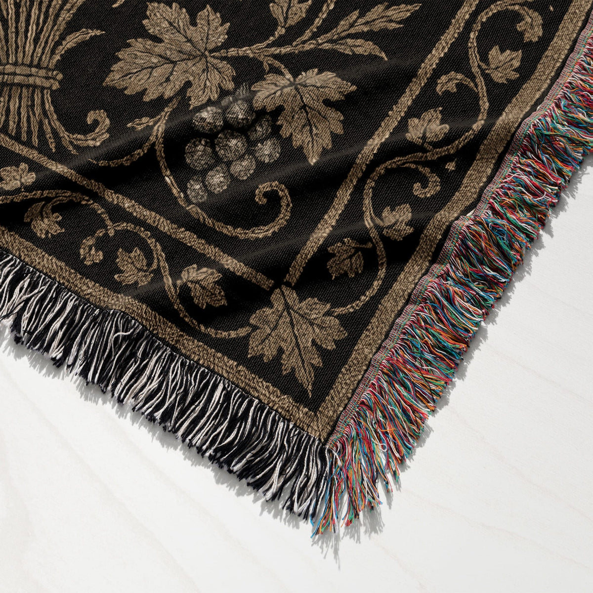 CalmNestStyle Ornate Sacred Lamb Woven Blanket jacquard woven blanket