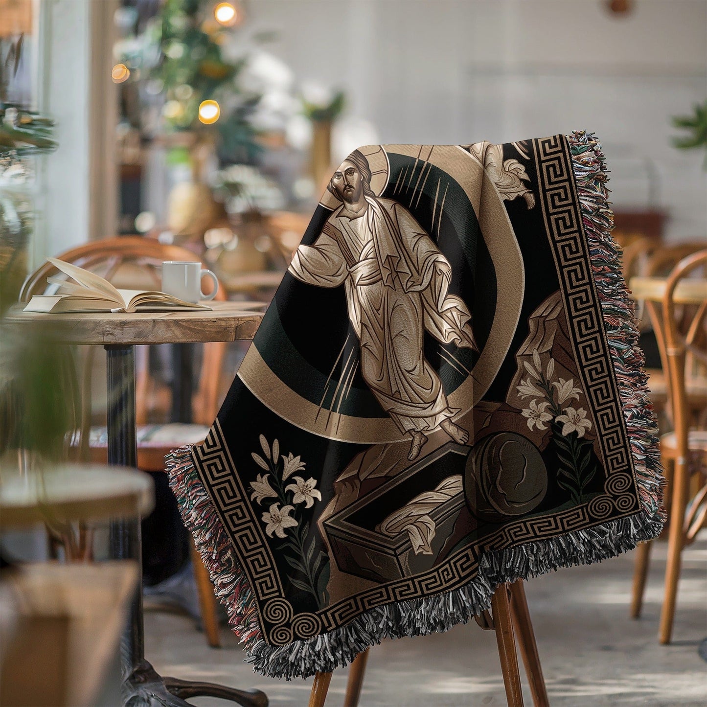 Religious Themed Decorative Throw Blanket for Home Decor