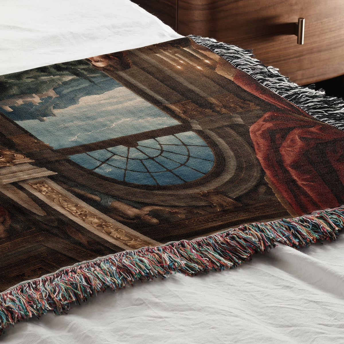 MyDesigns Holy Eucharist Wall Hanging – Last Supper with Chalice and Candles, Woven Blanket jacquard woven blanket