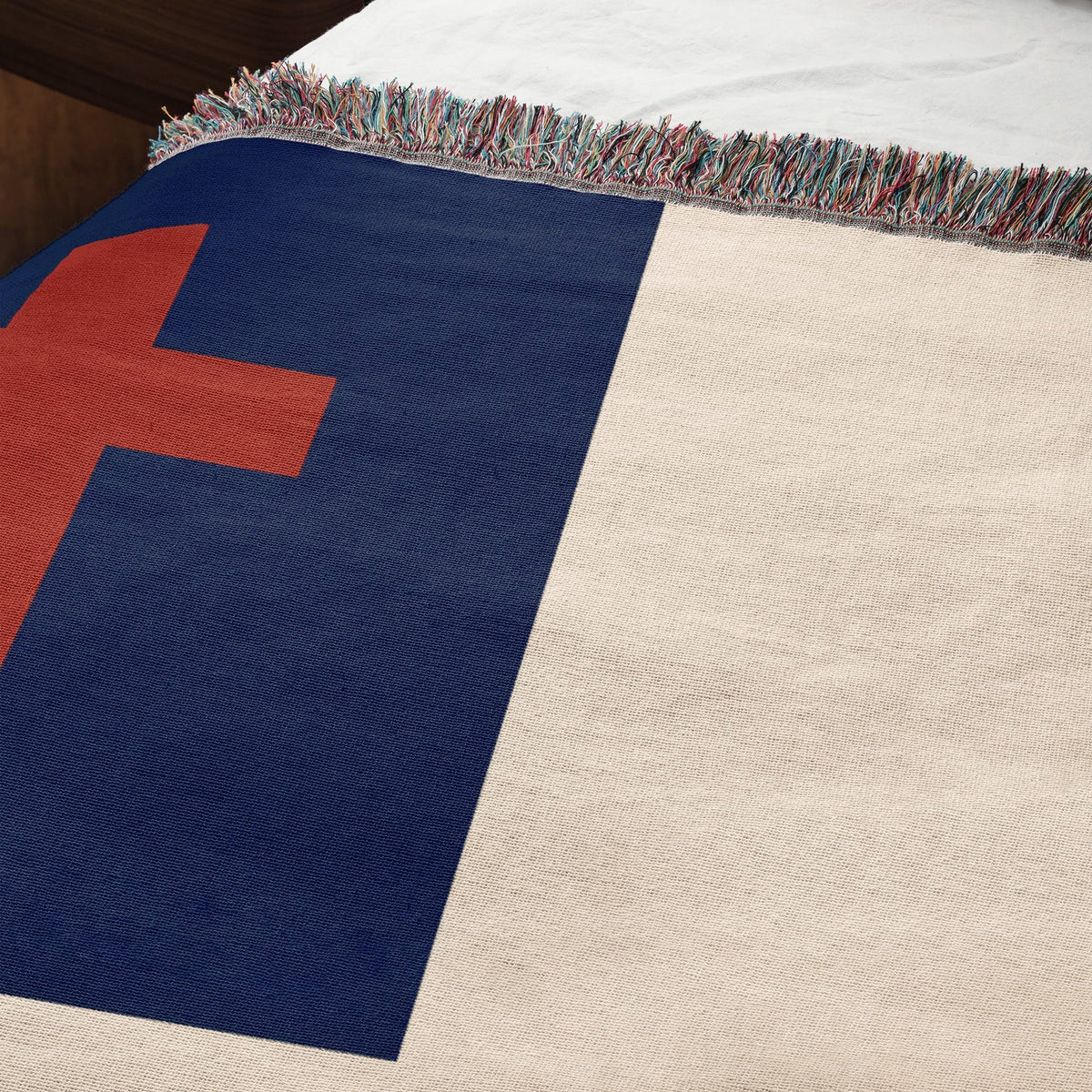 CalmNestStyle Christian Flag Woven Blanket jacquard woven blanket