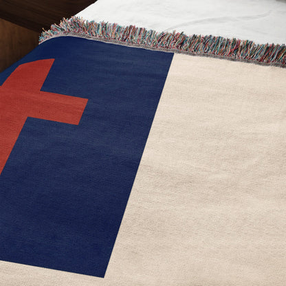 CalmNestStyle Christian Flag Woven Blanket jacquard woven blanket