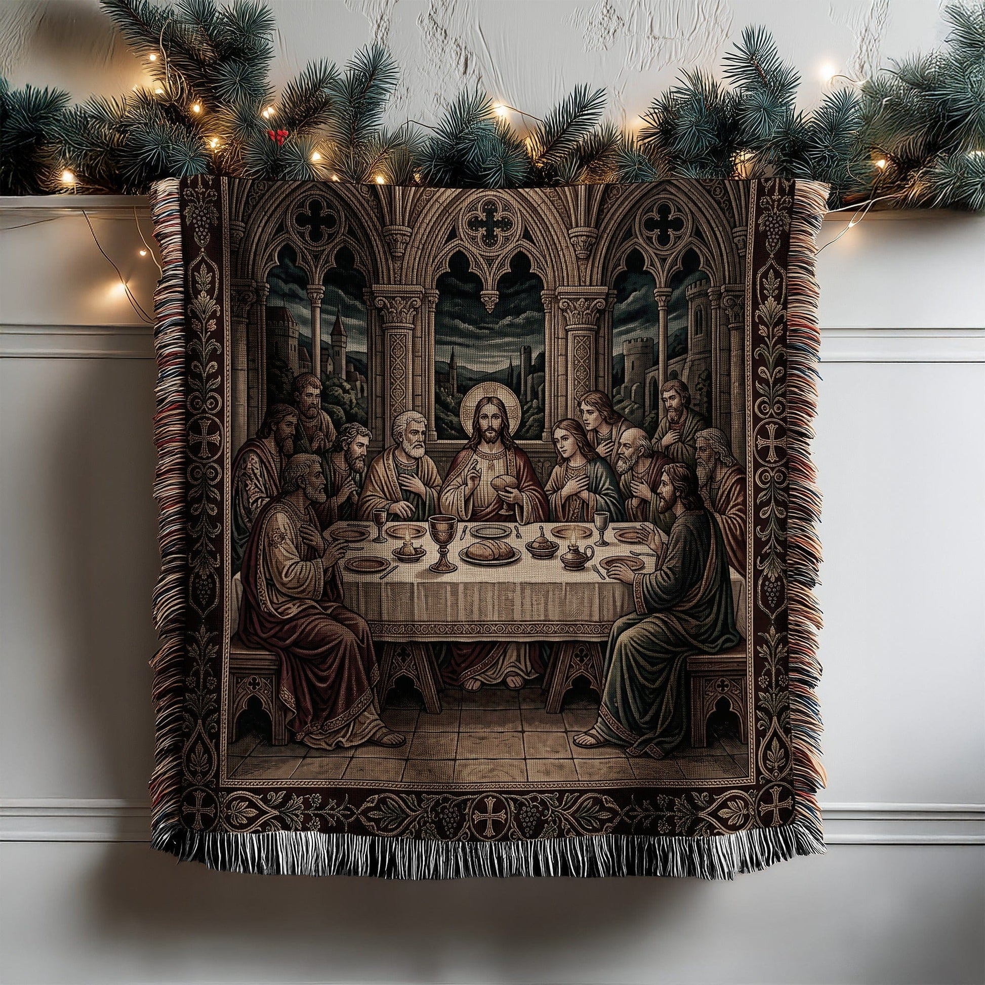 The Last Supper Artistic Design Tapestry Blanket Ornament