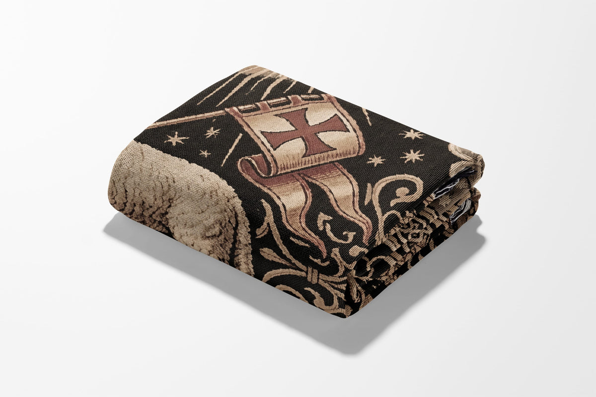 CalmNestStyle Lamb of God Sacred Tapestry Woven Blanket jacquard woven blanket