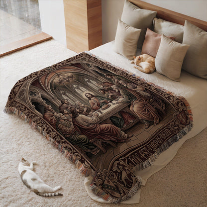 The Last Supper Scene Decorative Throw Blanket