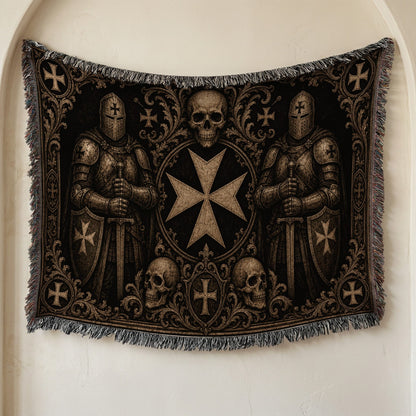 CalmNestStyle The Eight Pointed Cross Knights Under the Cross jacquard woven blanket