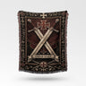 Deus Vult Templar Knight Crossed Swords Templar Woven Blanket