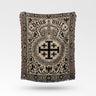 Regal Jerusalem Cross Deus Vult Woven Blanket