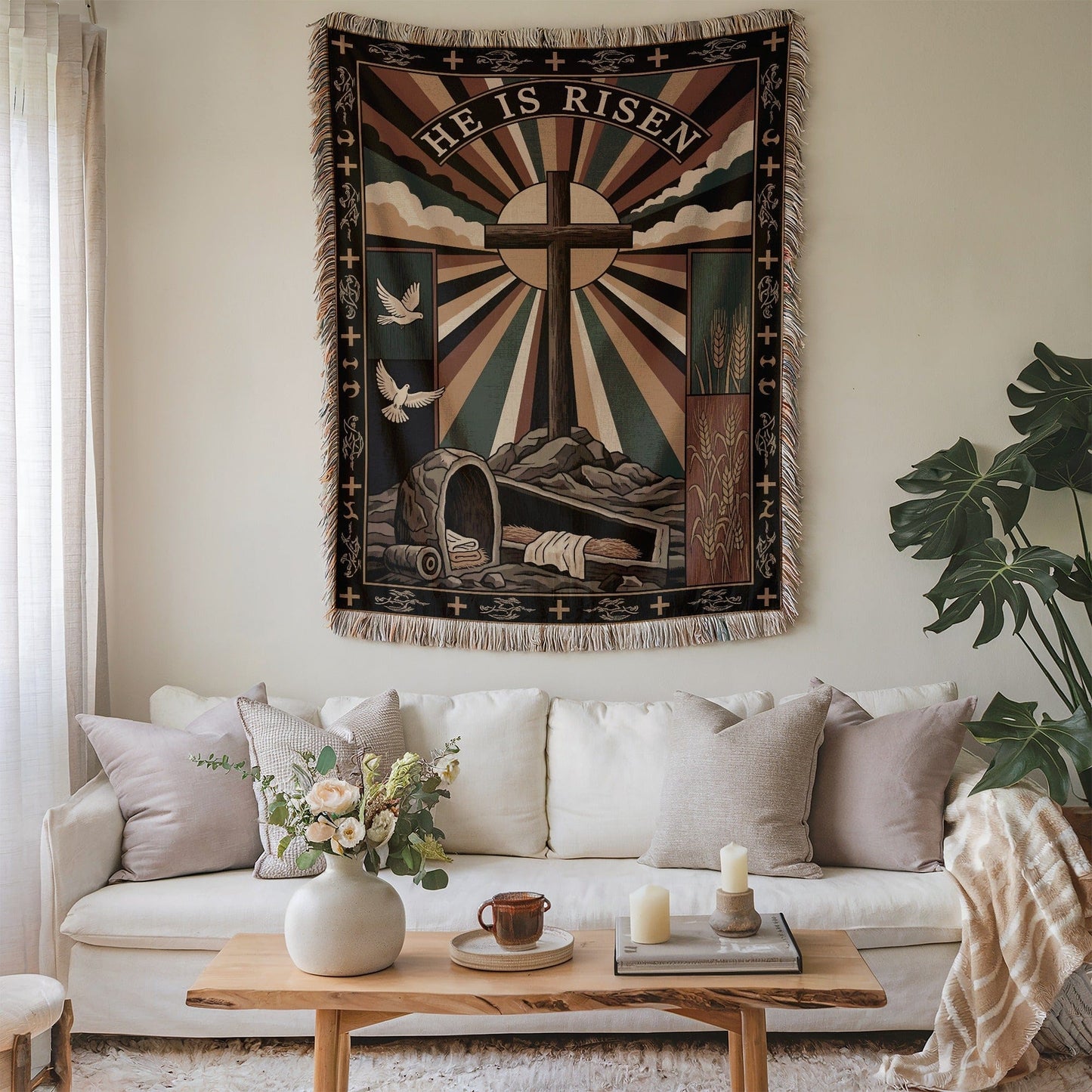 He is Risen Religious Wall Hanging Product