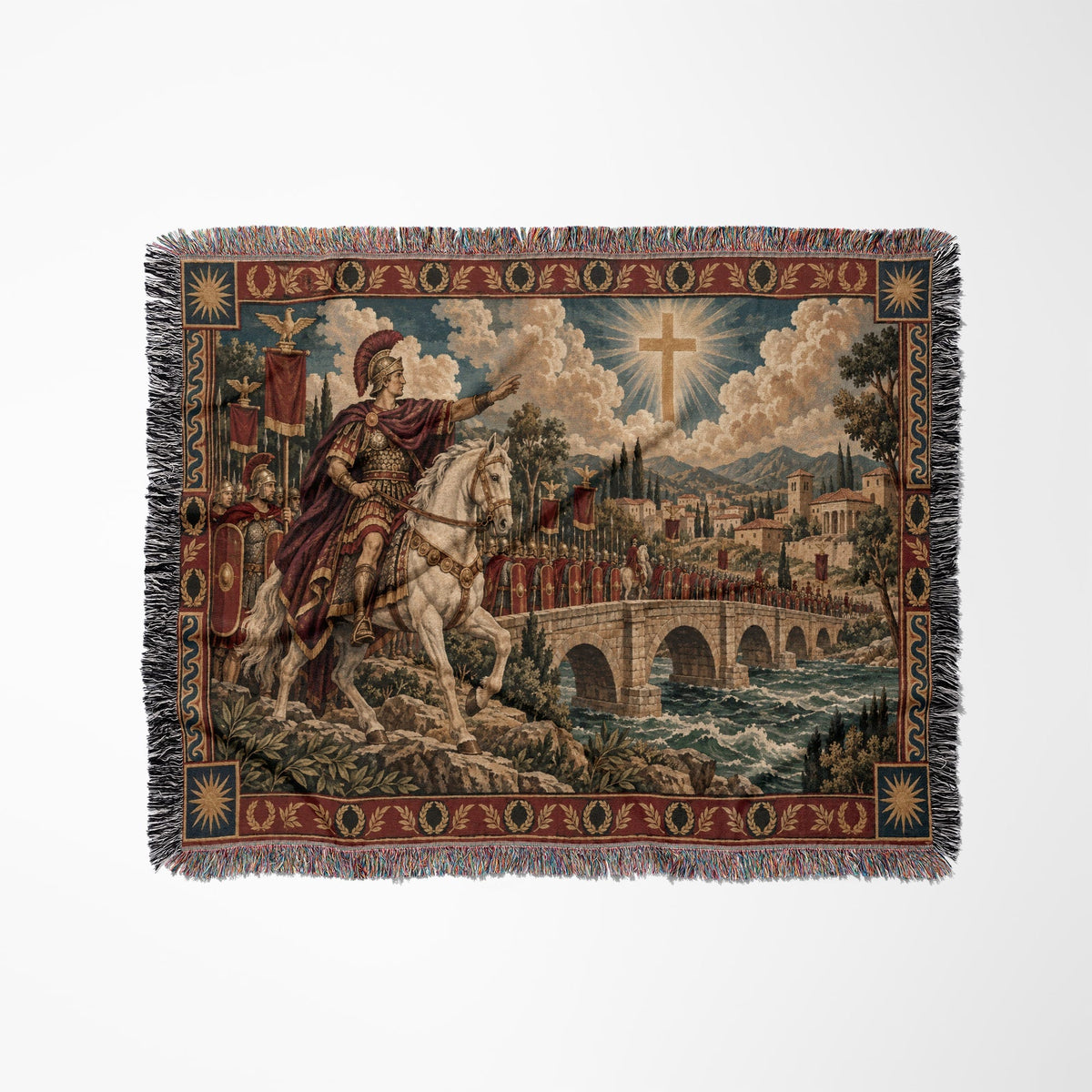 CalmNestStyle Constantine In Hoc Signo Vinces jacquard woven blanket