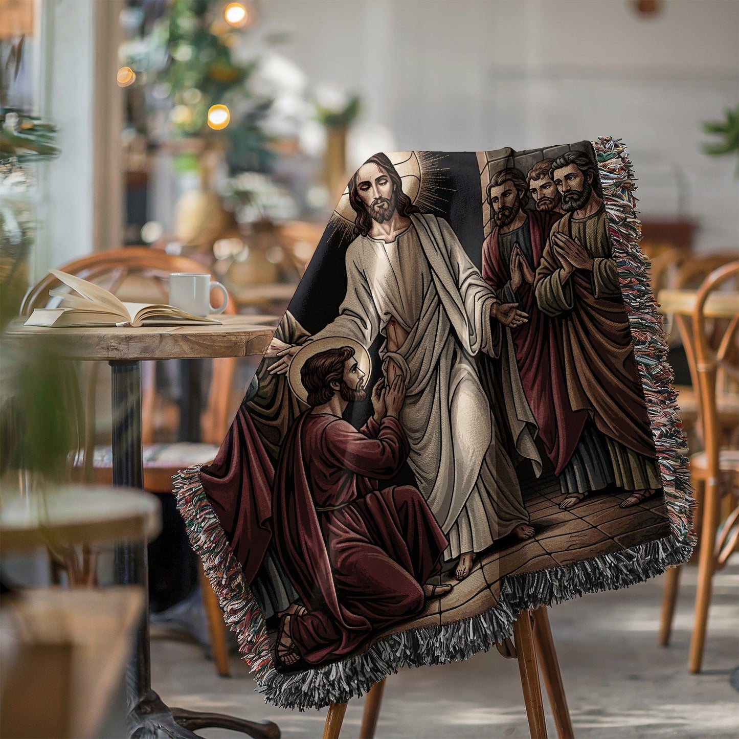 Inspirational Jesus and Disciples Tapestry Blanket