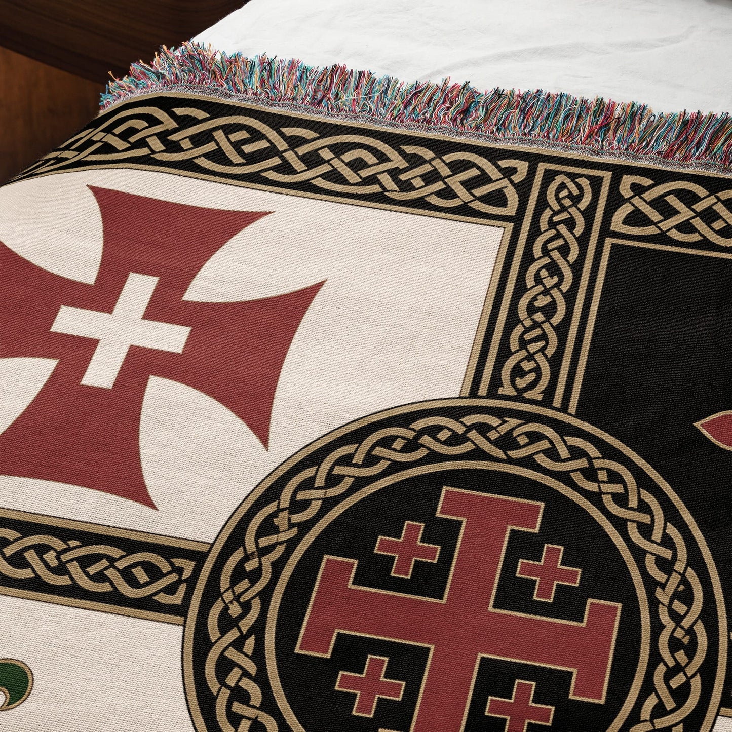 MyDesigns Military Orders Tapestry Blanket – Order of Christ, Alcantara, Calatrava & Santiago Woven Throw jacquard woven blanket