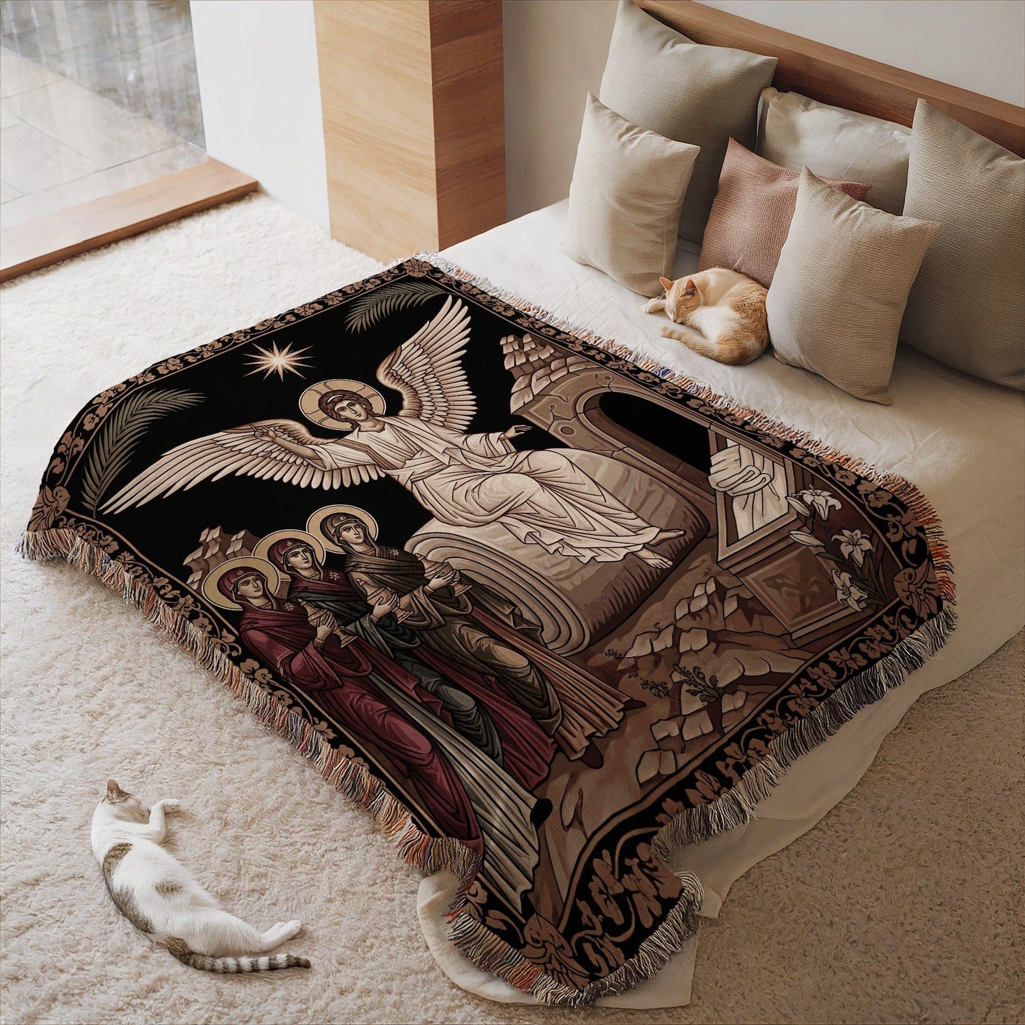 Angelic Scene Bedding Tapestry for Luxurious Comfort