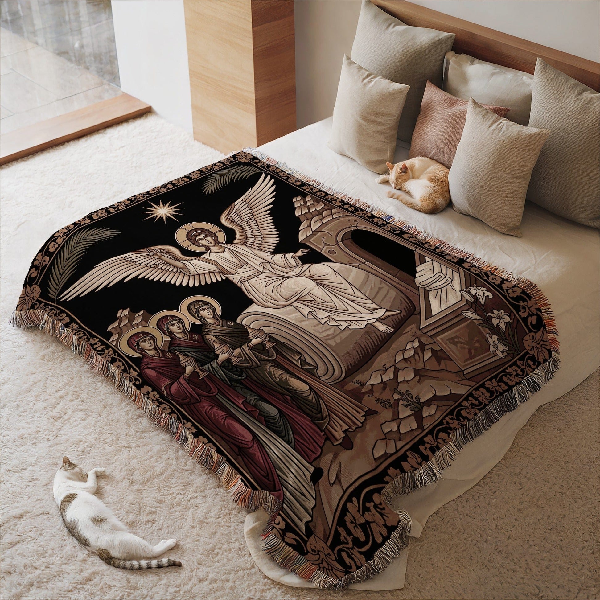 Angelic Scene Bedding Tapestry for Luxurious Comfort