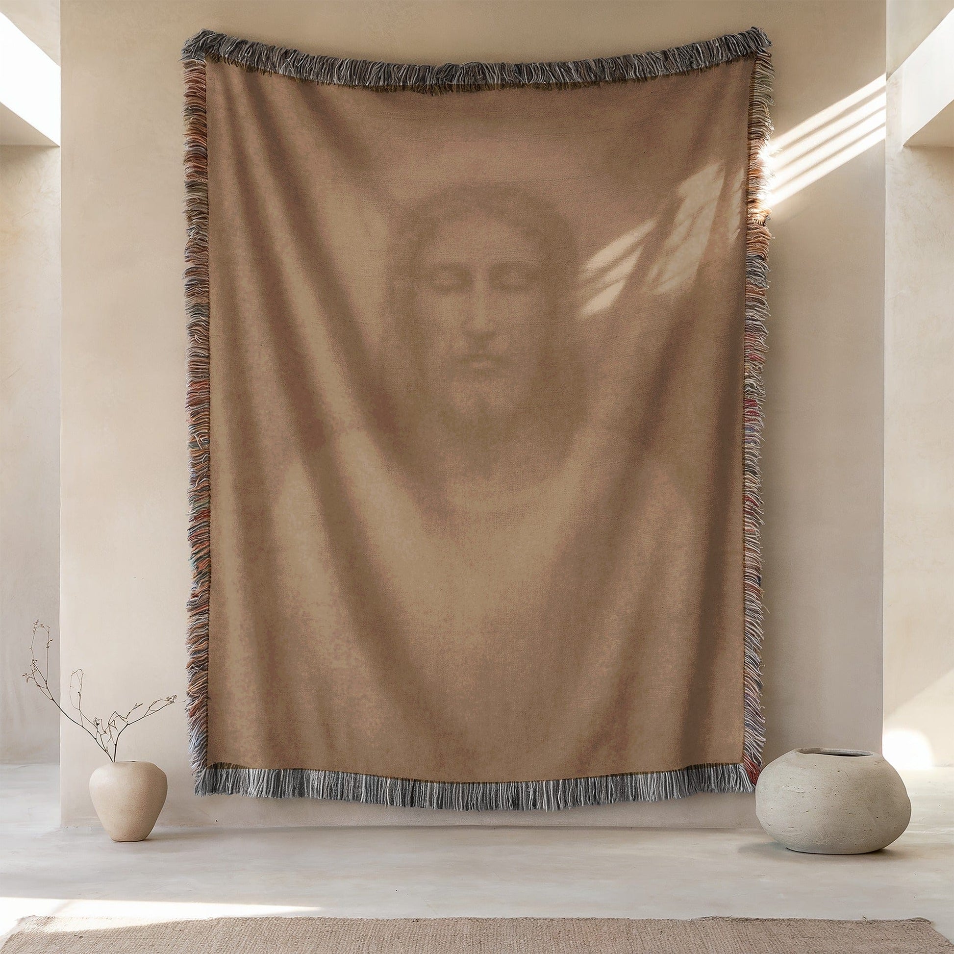 Jesus Face Wall Hanging Tapestry Blanket Decor