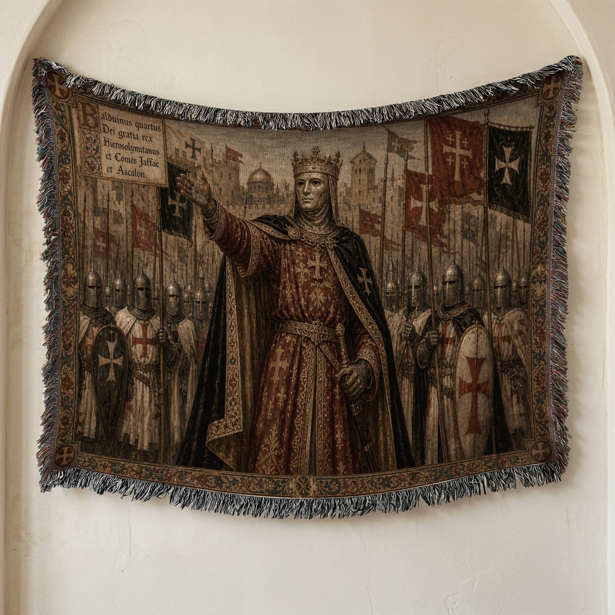 CalmNestStyle Baldwin IV Rex Hierosolymitanus jacquard woven blanket