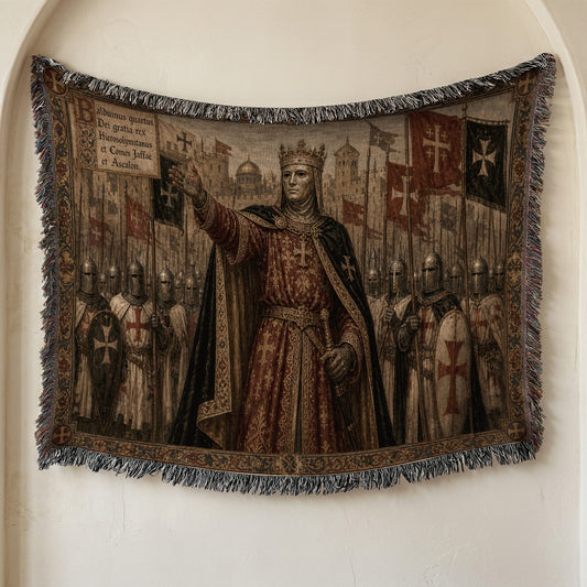 CalmNestStyle Baldwin IV Rex Hierosolymitanus jacquard woven blanket
