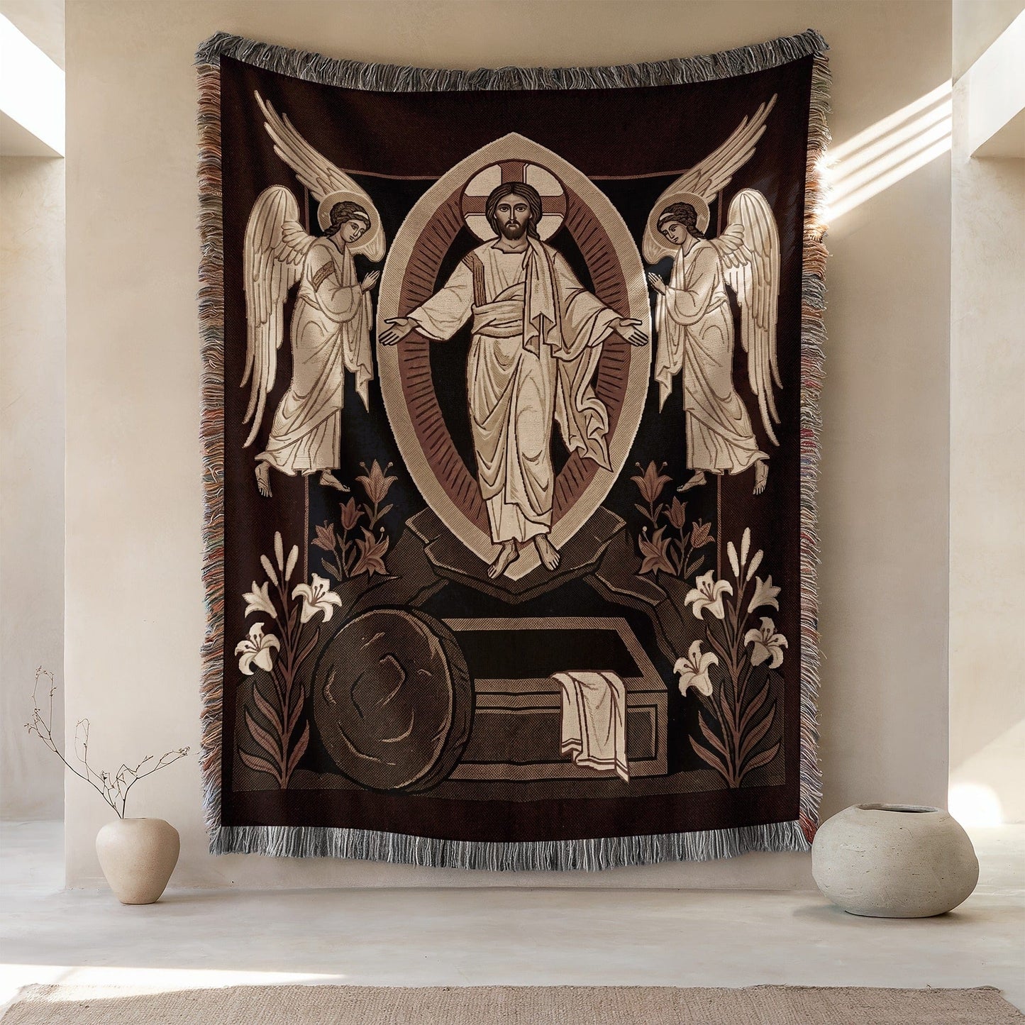 Resurrection of Jesus Christ Tapestry Blanket Wall Art
