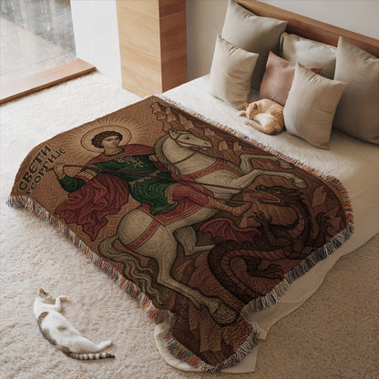 Colorful and Intricate Woven Blanket Art Design