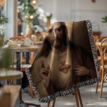 Artistic Sacred Heart of Jesus Tapestry Blanket