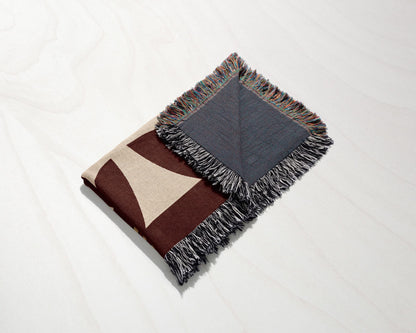 MyDesigns Ancient Orders I Burgundy jacquard woven blanket