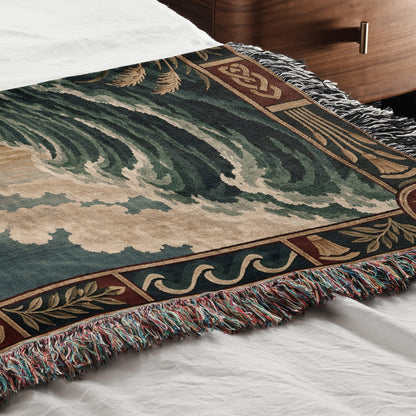 CalmNestStyle Moses Parting the Red Sea jacquard woven blanket