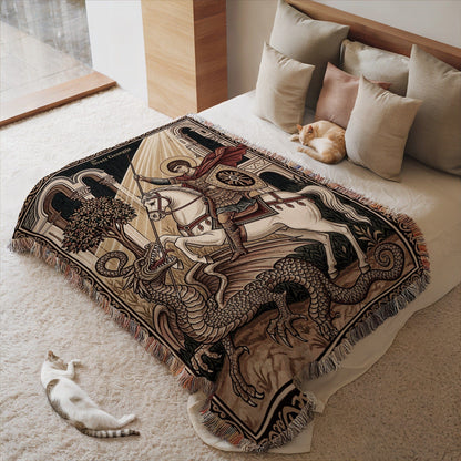 Medieval Hero Dragon Slayer Blanket Product
