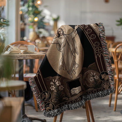 Religious Themed Cozy Decorative Throw Blanket