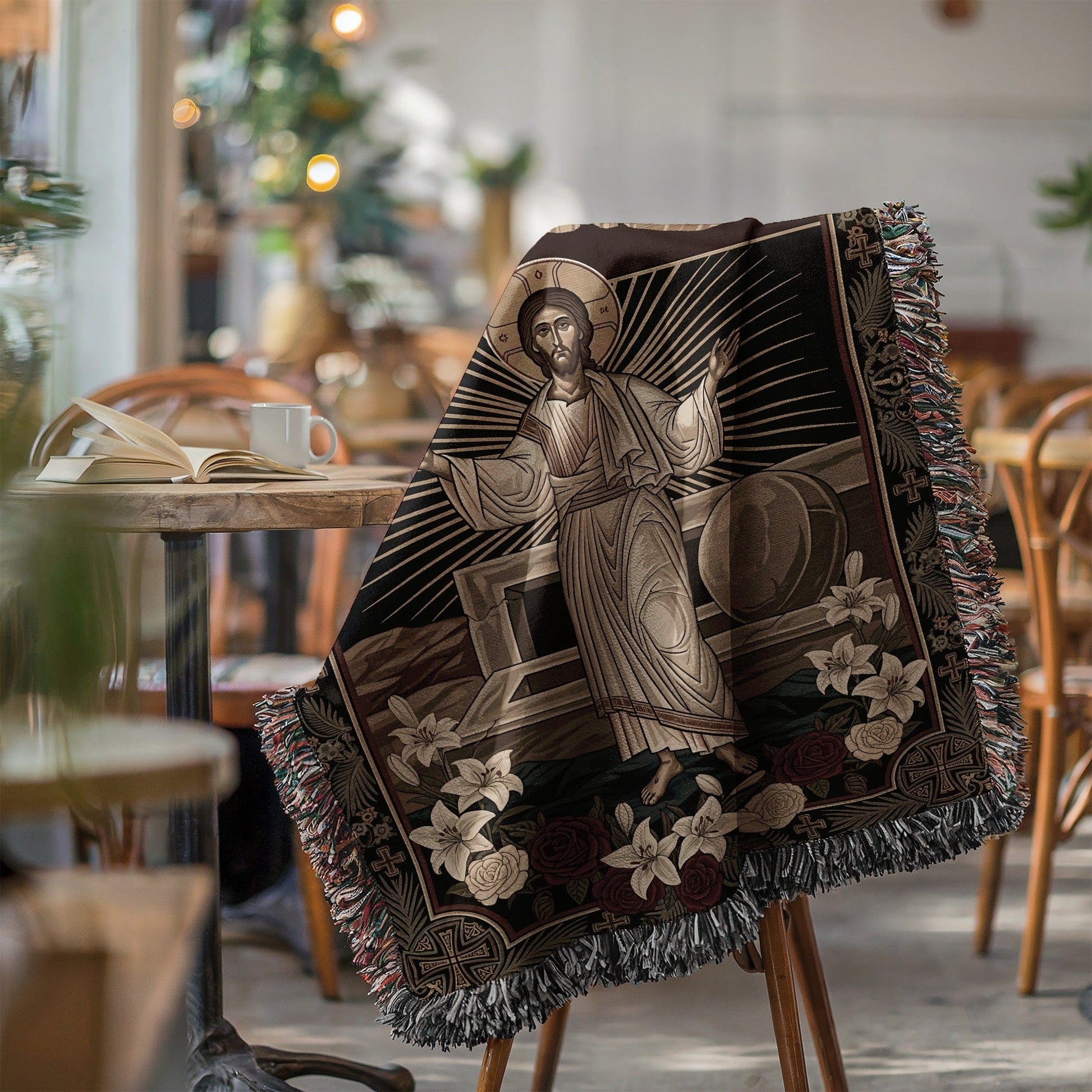 Religious Resurrection Scene Blanket for Your Home Decor