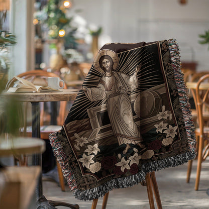 Religious Resurrection Scene Blanket for Your Home Decor