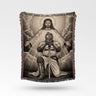 Knight Templar Honoring Jesus Christ Religious Artwork Templar Woven Blanket
