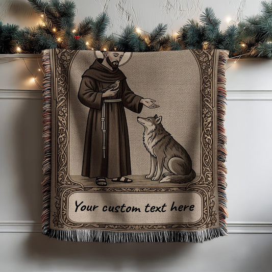 Personalized Custom Text Woven Blanket Product