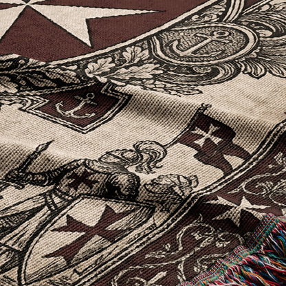 CalmNestStyle Hospitaller Order Fides Caritas Unitas Knights Woven Blanket jacquard woven blanket