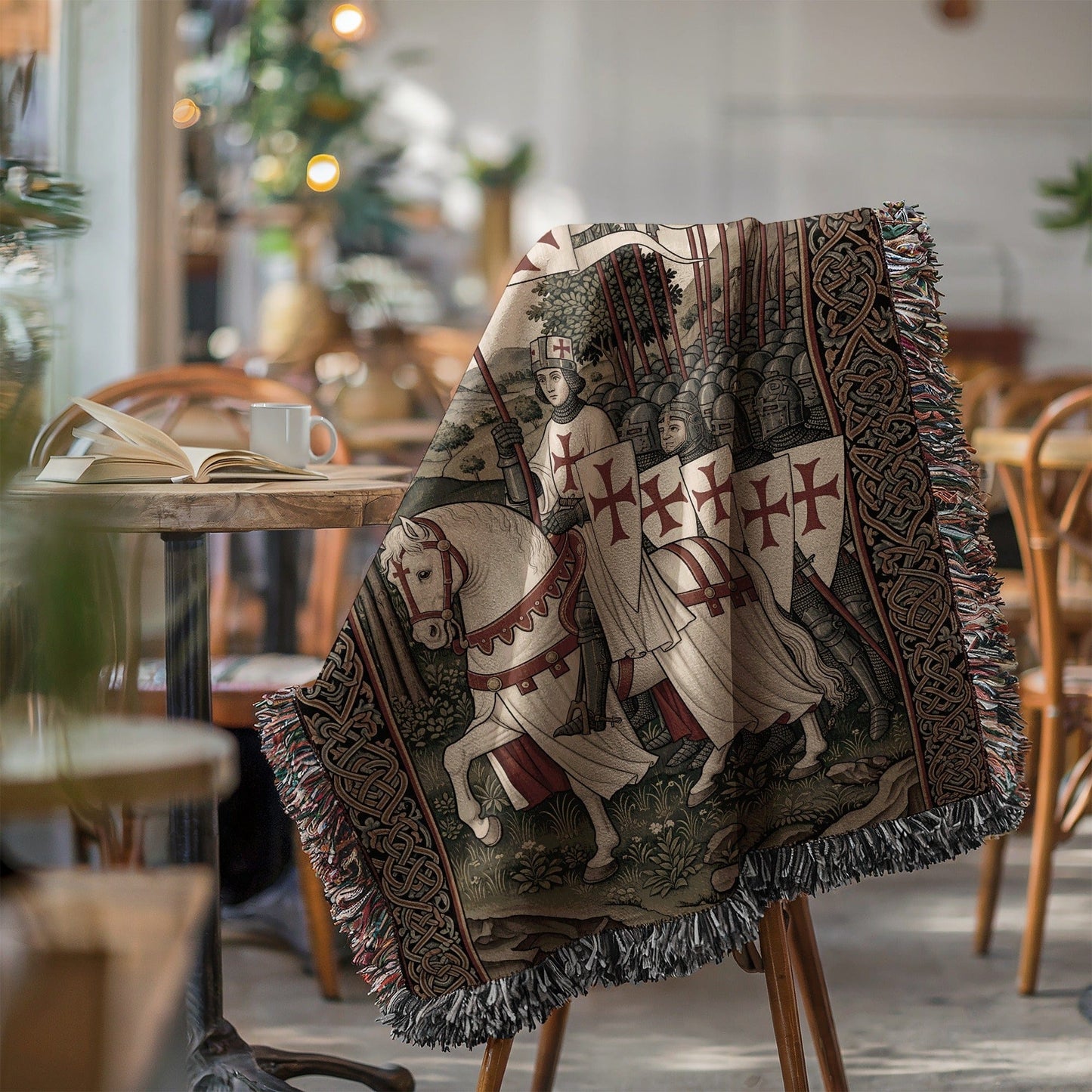 Medieval Knights Tapestry Blanket for Cozy Home Decor