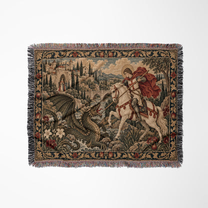 CalmNestStyle Saint George At the River jacquard woven blanket