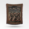 Knights Templar on Horses Amidst Clouds Templar Woven Blanket