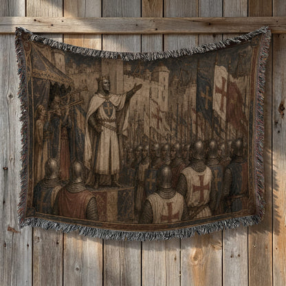 CalmNestStyle Baldwin IV Before the Walls jacquard woven blanket