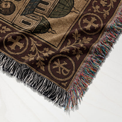 MyDesigns Personalized Orthodox Communion Tapestry - Custom Name Date jacquard woven blanket
