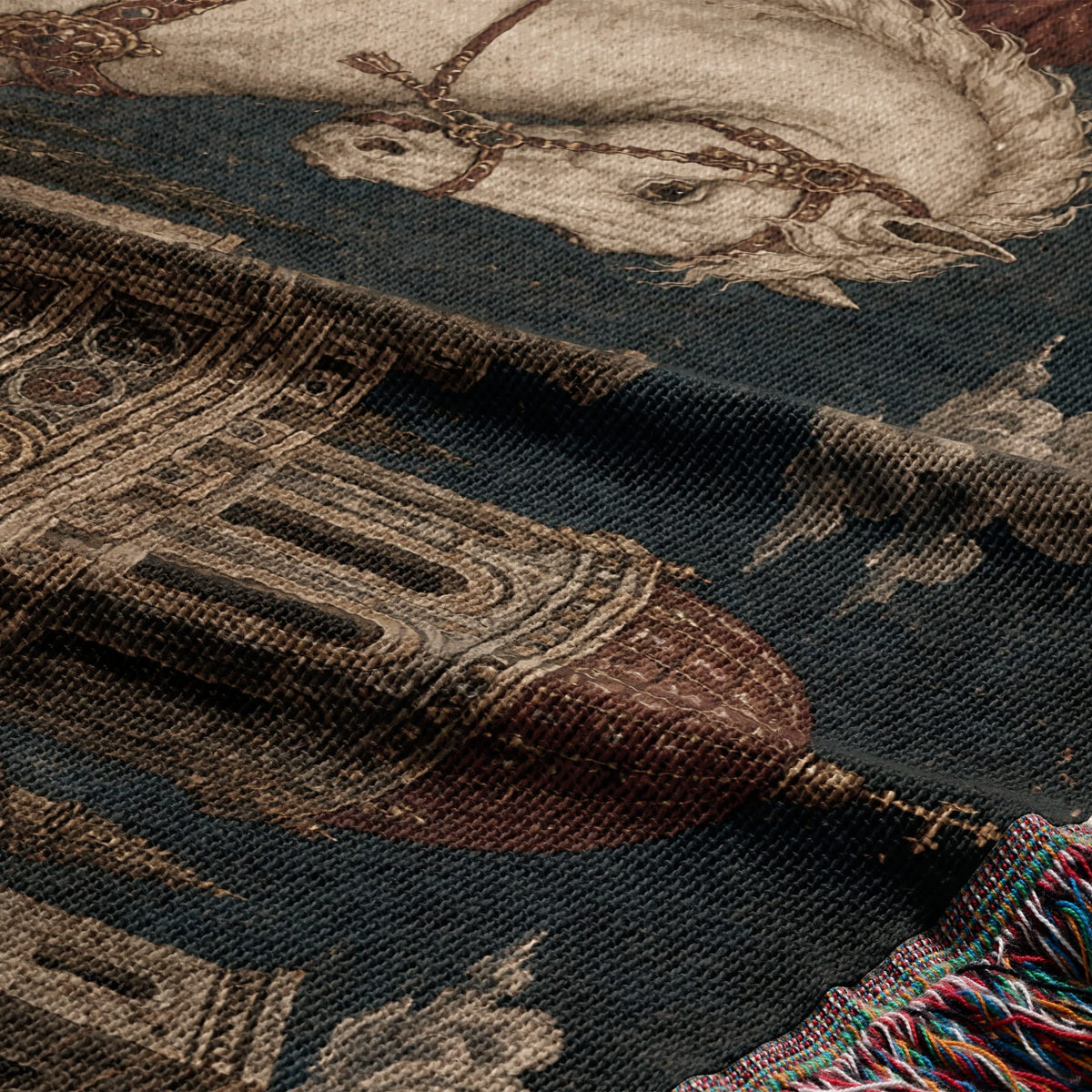 CalmNestStyle Saint George Icon With the Princess jacquard woven blanket