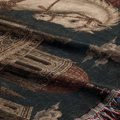 CalmNestStyle Saint George Icon With the Princess jacquard woven blanket